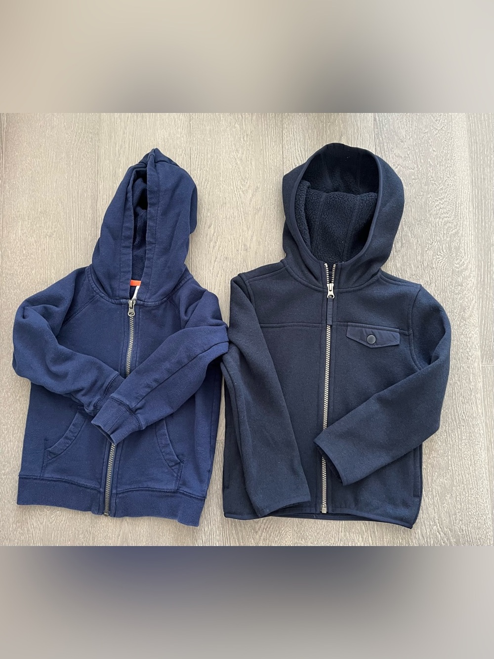 Navy Zip-Up Hooded 2 Sweaters - Classic Navy